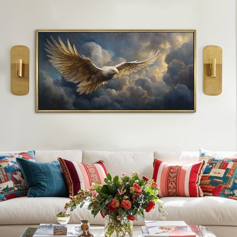 Soaring Canvas Wall Painting With Frame