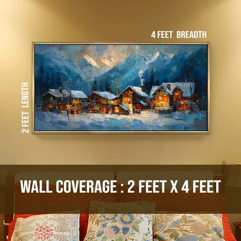 Evening Gleam Canvas Wall Painting With Frame media 8