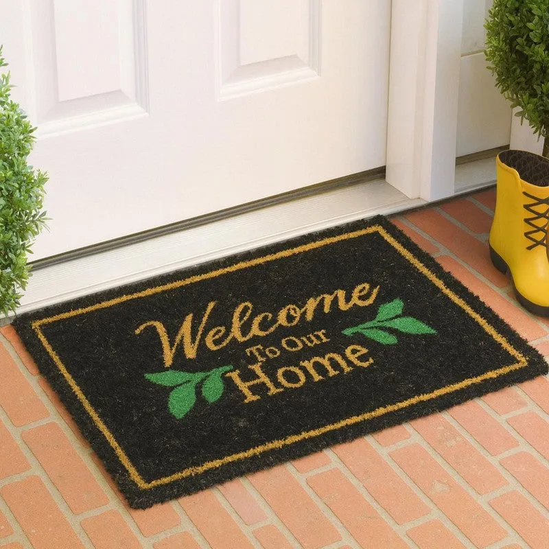 Welcome Home Coir Door Mats - Black media 1