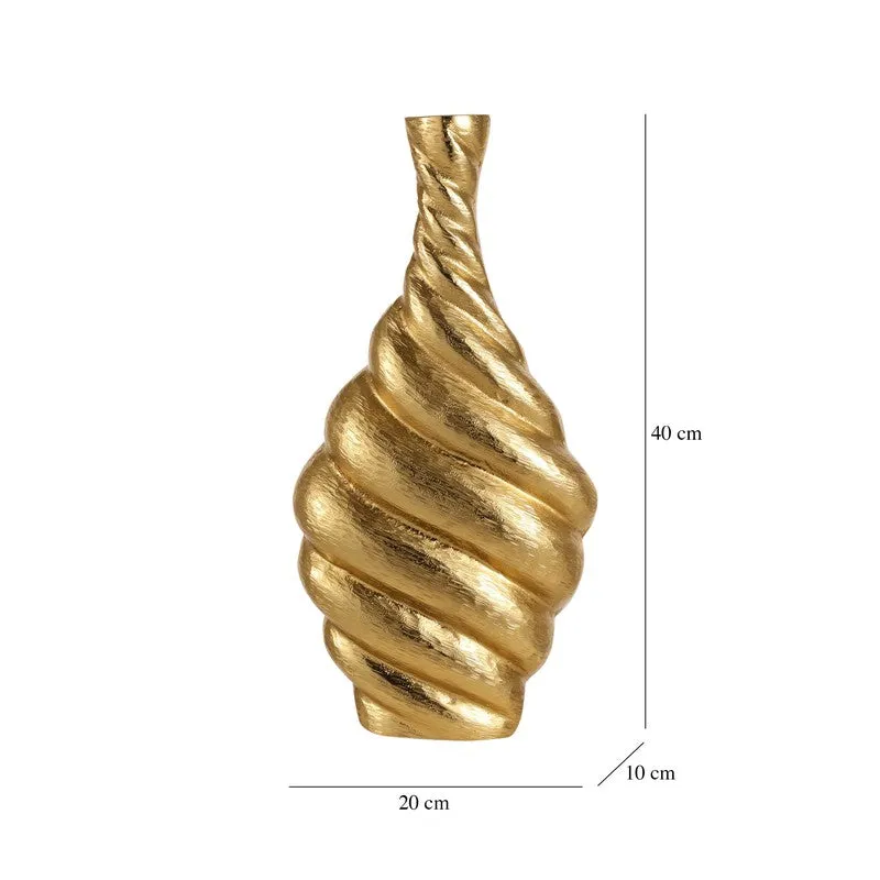 Symfora Aluminium Vase - Gold media 7