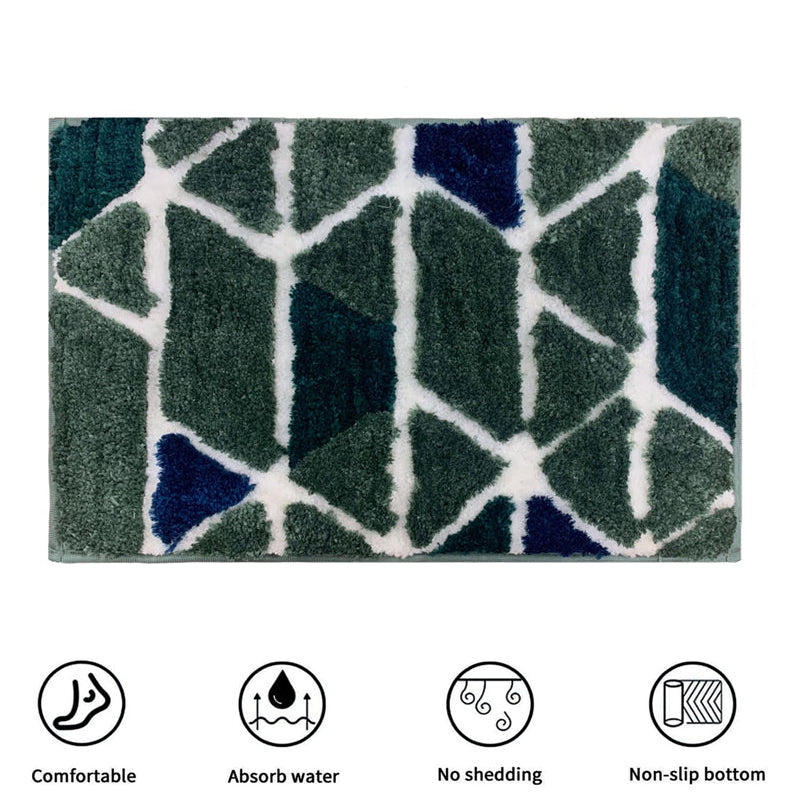 Triangle Edge Microfiber Bath Mat - Green media 8