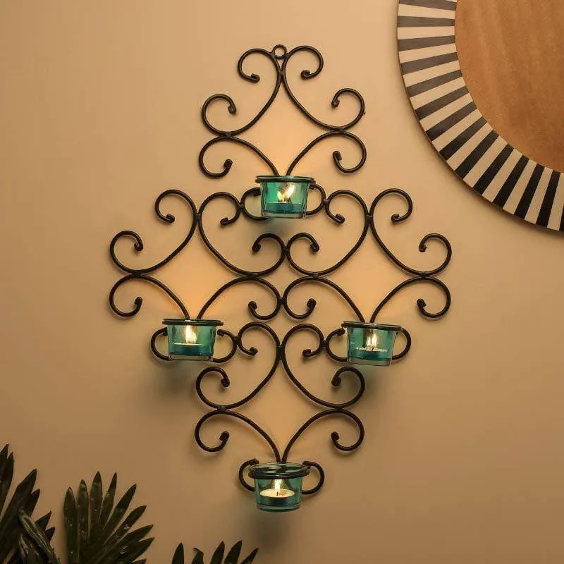 Victorian Candle Holder - Teal media 1
