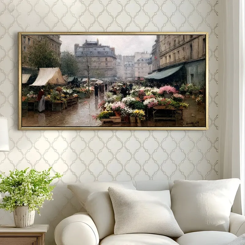 European Flower Stall Street Wall Art media 3