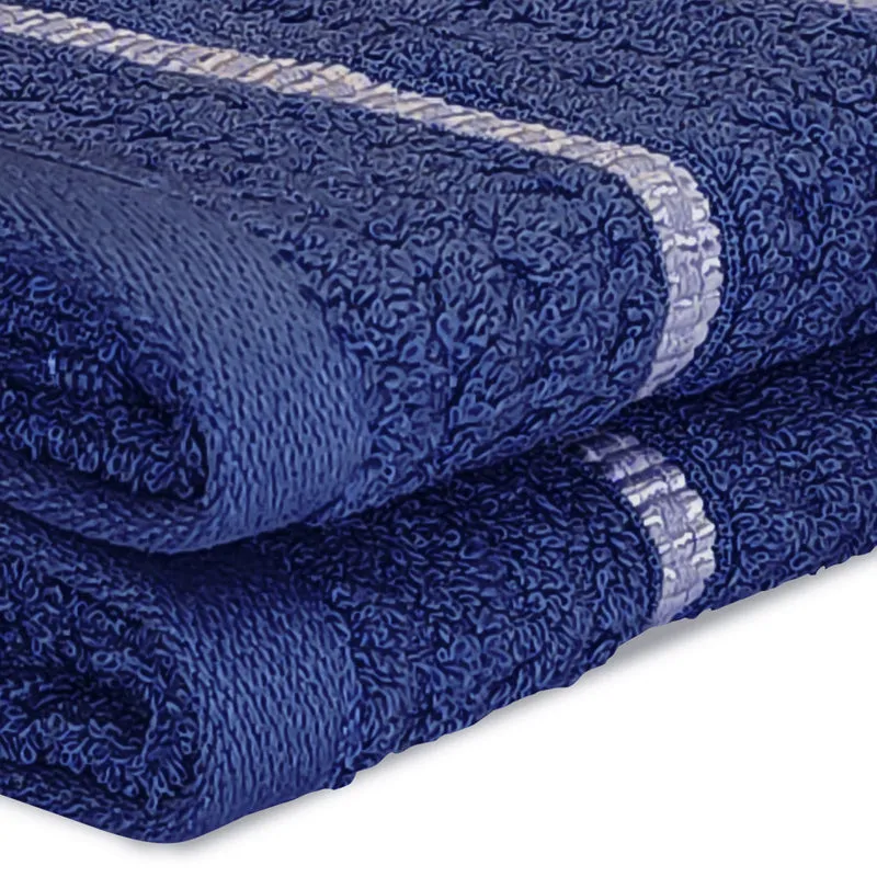 Junia Hand Towel (Navy Blue) - Set Of Two media 5