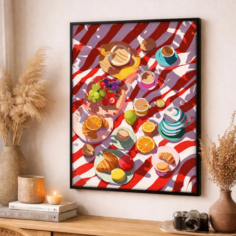 Fresh Fiesta Canvas Wall Painting - Black Frame media 3