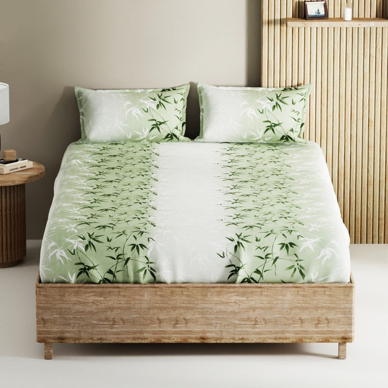 Vornel Cotton Bedsheet (Green) - 144 TC media 3