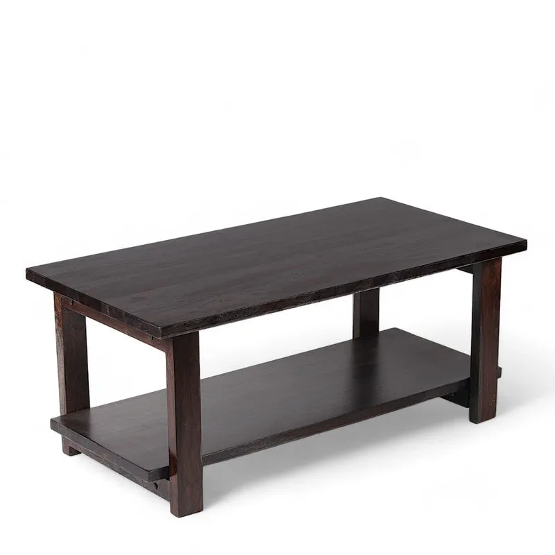 Xynex Sheesham Wooden Center Table - Dark Brown media 5