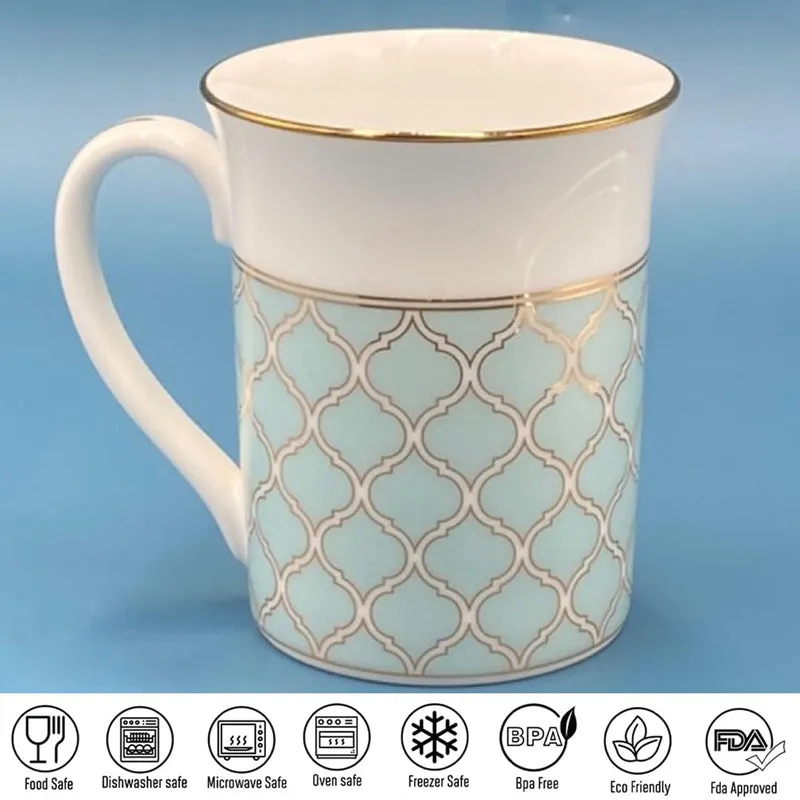 Noritake Eternal Palace Porcelain Coffee Mug With Gift Box (Mint) - 280 mL media 11