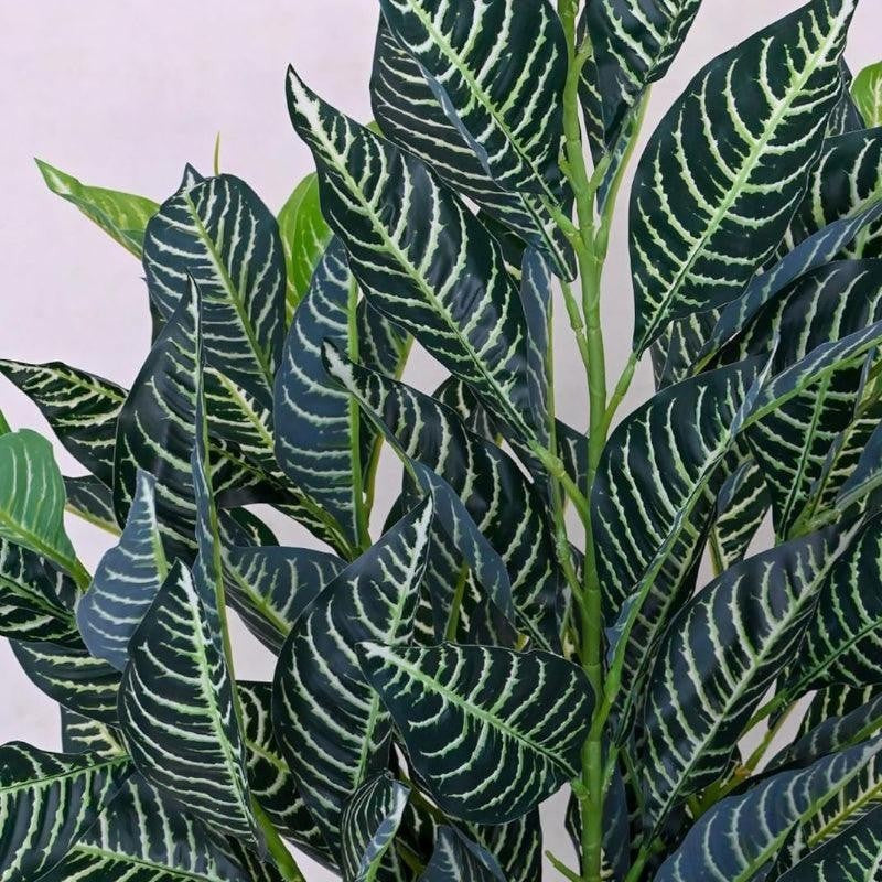 Faux Deco Rubber Plant With Black Plastic Pot - 2.79 ft media 5