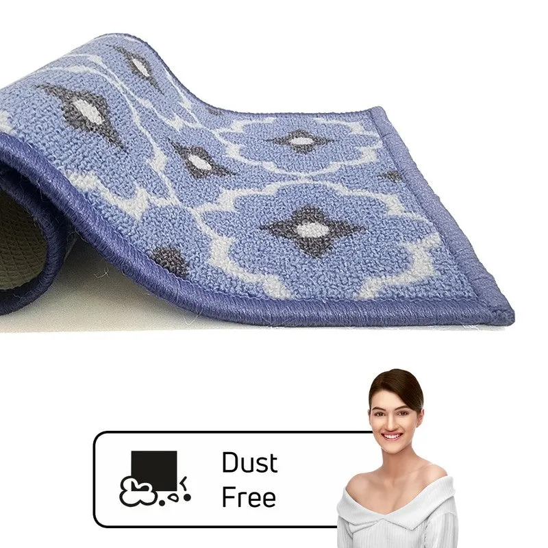 Eris Floral Nylon Door Mats - Blue,Grey media 5