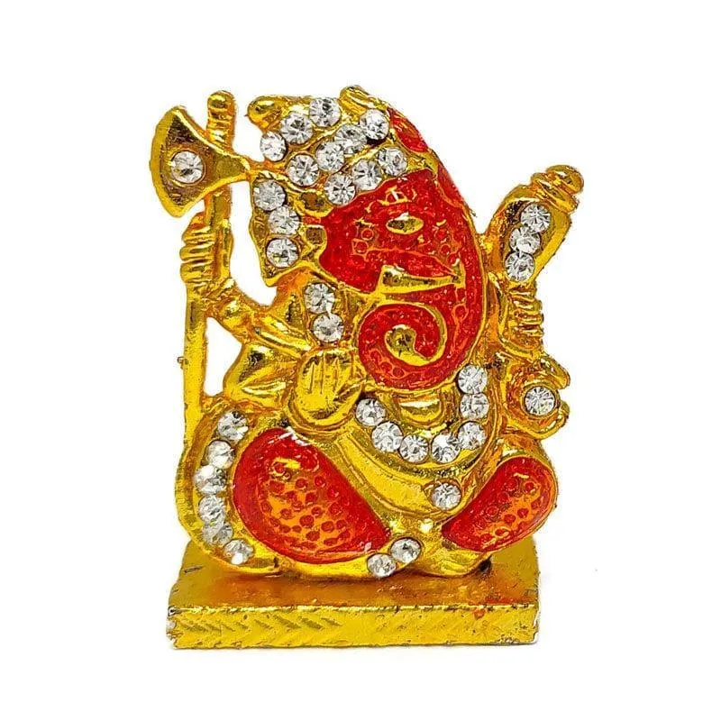 Decorative Golden Ganesha Idol media 3
