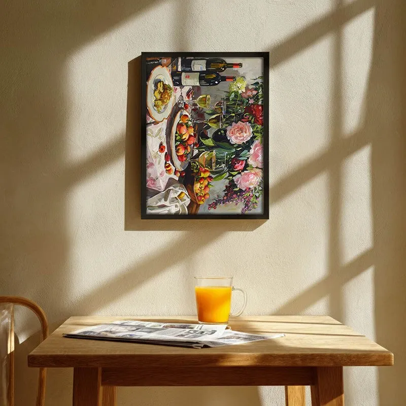 MartiniDining Archival Canvas Wall Art - Black media 1