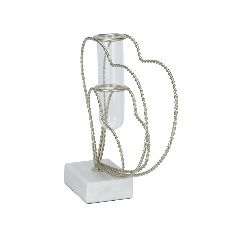Crossed Hearts Planter - Silver media 4