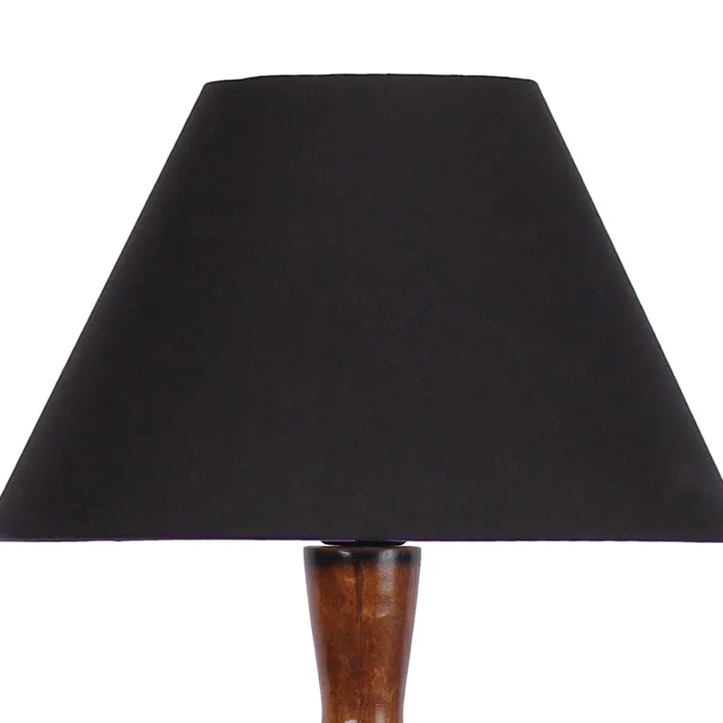 Hima Vintage Wooden Floor Lamp - Black media 3