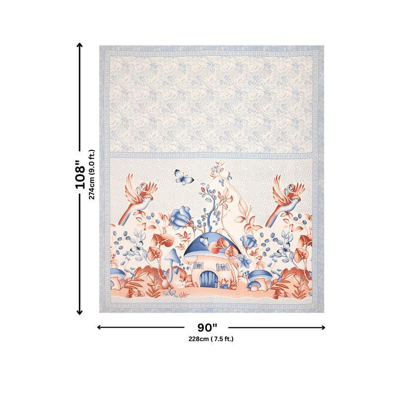 Forest Fairytale Kids Cotton  Bedsheet (Peach) - 140 TC media 6