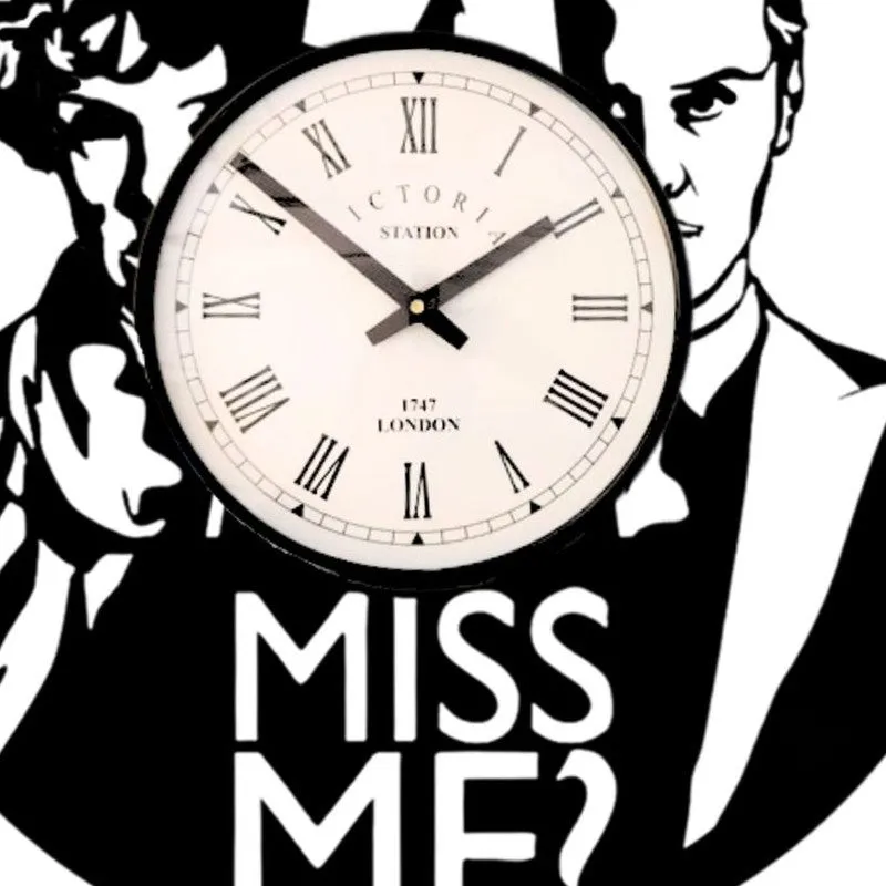 Miss Me? Steel Analog Wall Clock - Black media 5