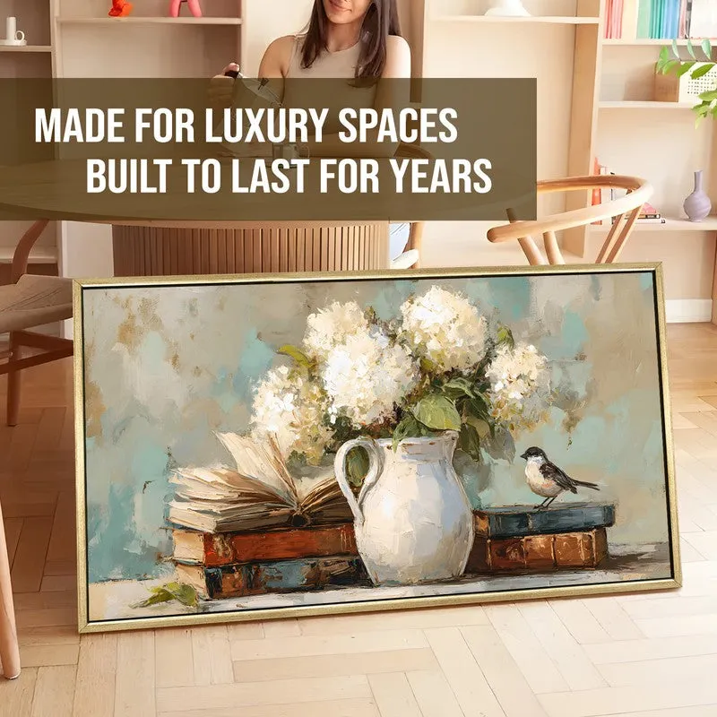 Scholar Canvas Wall Painting With Frame media 5