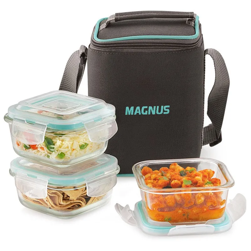 Solaro Neat Lunch Box with Lunch Bag - Four Piece Set media 3