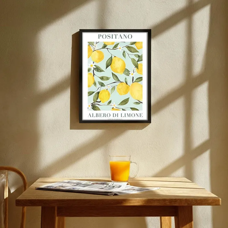 Citrus Zest Archival Canvas Wall Art - Black media 1