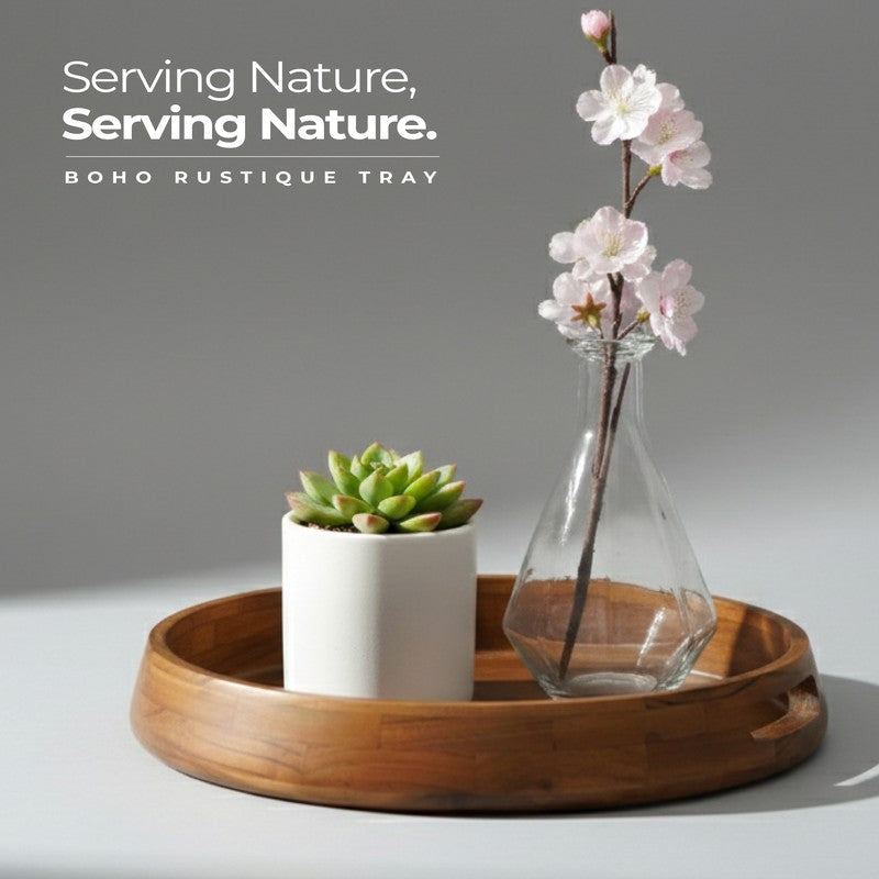 ServeCircle Acacia Wood Serving Tray media 5