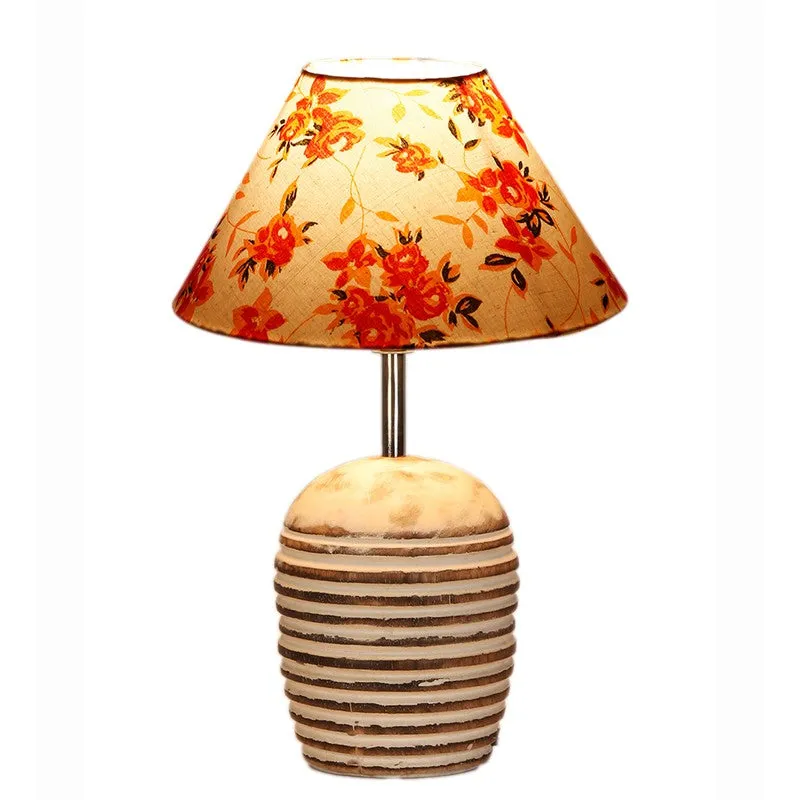 Gloworb Cotton Table Lamp With Wooden Base - Multicolor media 7