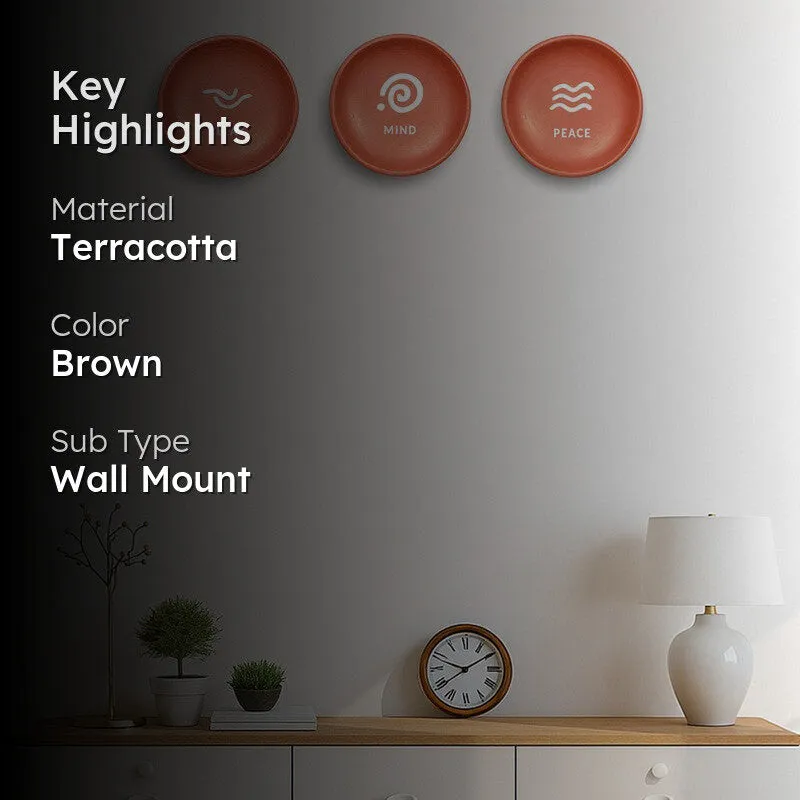 Self Affirmations Terracotta Wall Plate - Set Of Three media 2