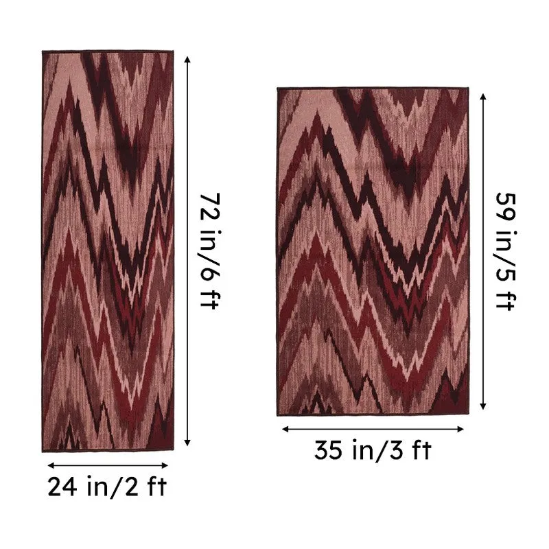 Ikat Waves Anti-Skid Carpet media 7