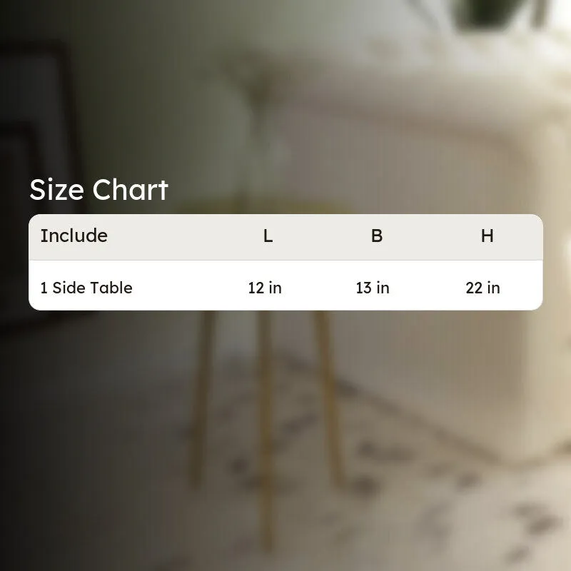 Rustic Log Top Aluminum Side Table - Gold media 8