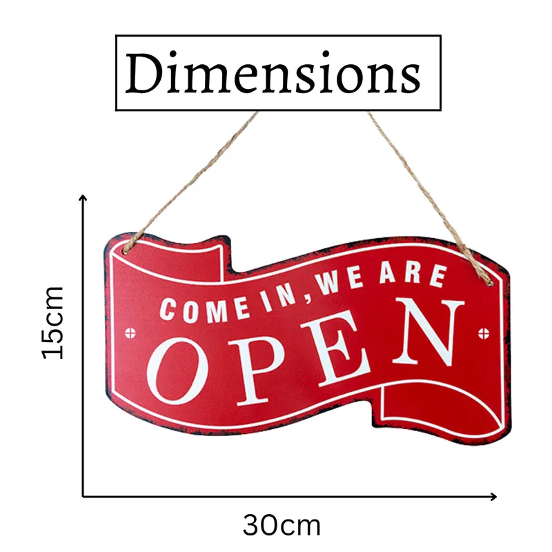 Come In, We're Open Retro Metal Wall Accent media 5