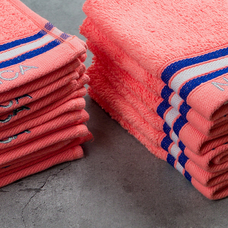 Nautica Dove Down Cotton Hand & Face Towel (Coral) - Set Of Twelve media 5