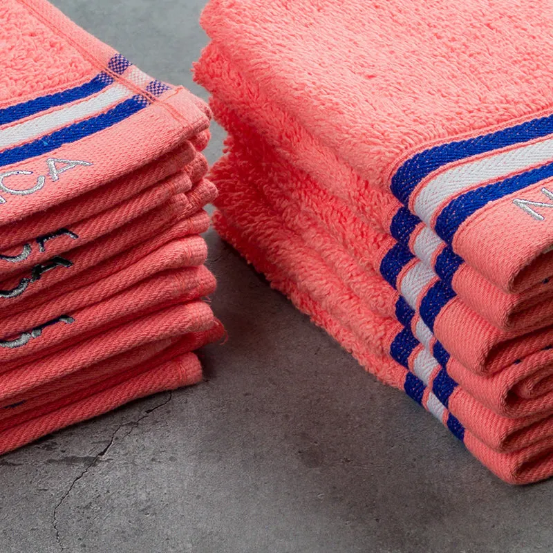 Nautica Dove Down Cotton Hand & Face Towel (Coral) - Set Of Twelve media 5