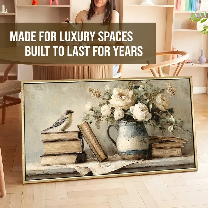 Serene Pages Canvas Wall Painting With Frame media 5
