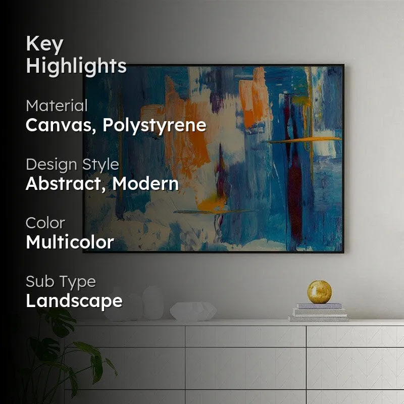 Abstract Reflections Canvas Wall Painting - Black Frame media 2