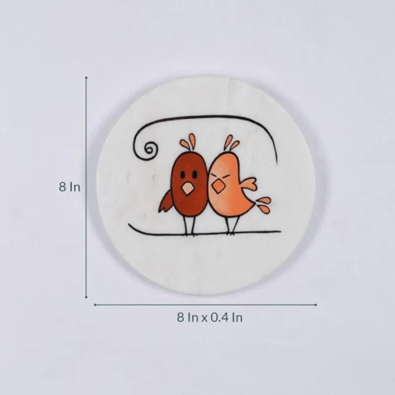 Birdie Darling Hand Painted Marble Wall Accent media 5