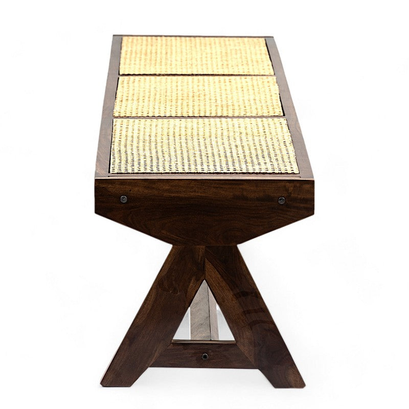 Clario Sheesham Wooden Bench - Beige media 4