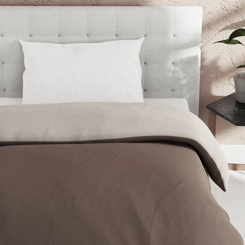 Mortimer Reversible Solid Comforter (Brown) - 150 GSM media 4