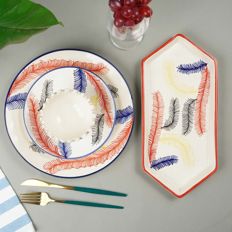 Multicolor Ceramic Dinner Set - 19 Piece Set media 4