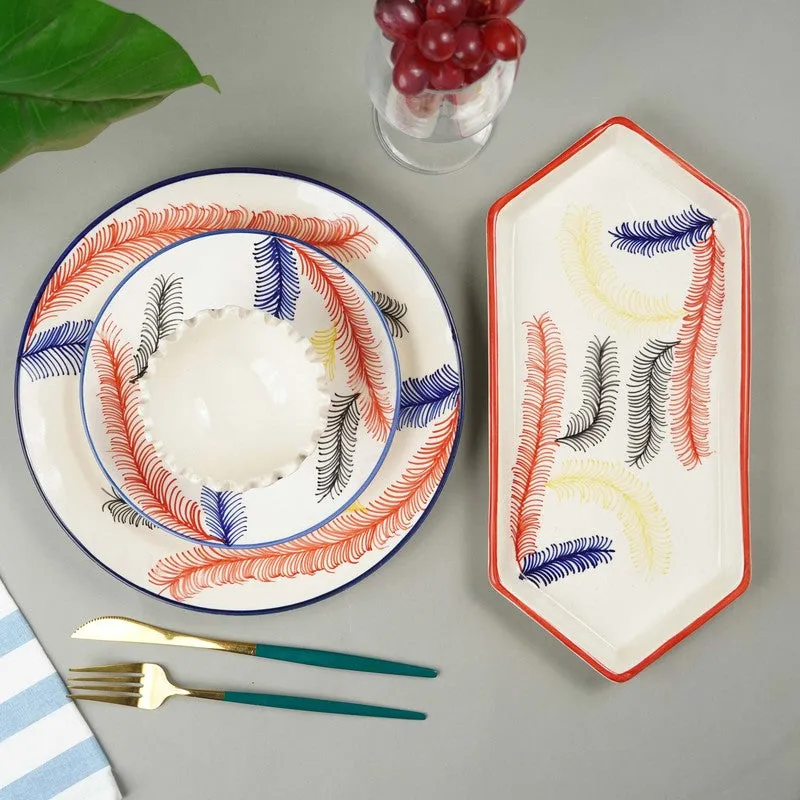 Multicolor Ceramic Dinner Set - 19 Piece Set media 4