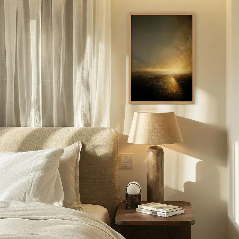 Glow Beyond the Dark Archival Paper Wall Painting With Brown Frame media 4