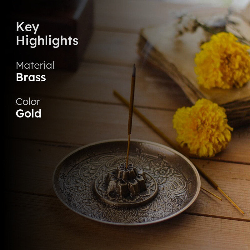 Bela Brass Incense Holder media 2
