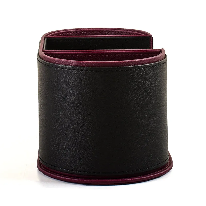 Tisca Curve Faux Leather Desk Organizer - Black media 6