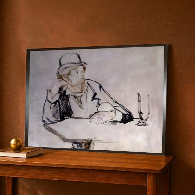 Portrait of the Irish Novelist Georges Moore 1852-1933 Canvas Wall Painting - 16 x 12 Inches