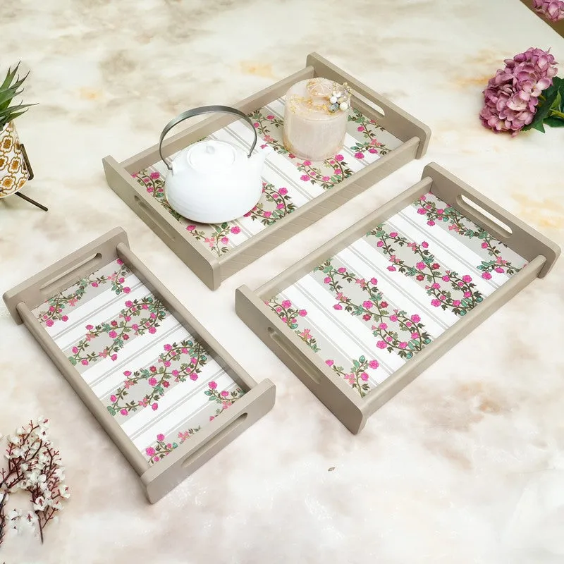 Zeyla Wooden Serving Tray - Set Of Three media 1