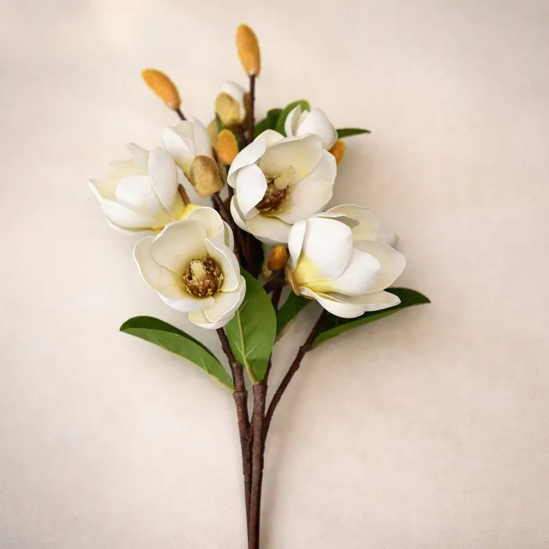 Blushora Plastic Artificial Flower (White) - Set Of Two media 3