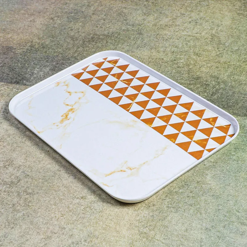 Mivano Melamine Serving Tray - Beige & Brown media 3