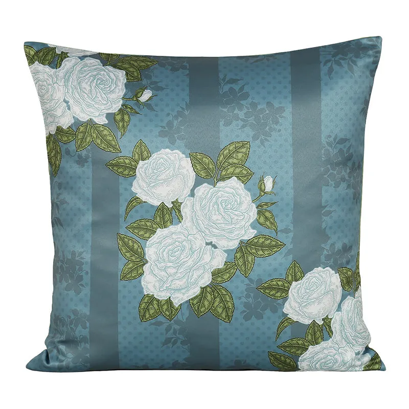 India Circus Rustic Orbits Printed Velvet Cushion Cover - Set Of Five media 4