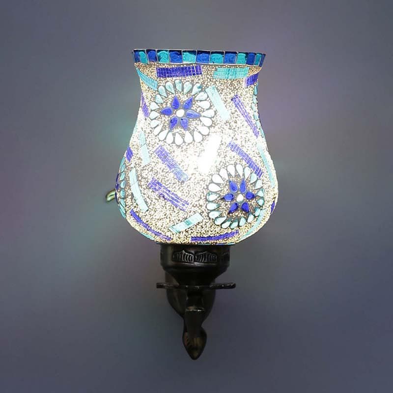 Sea Shore Mosaic Glass & Metal Wall Lamp media 7