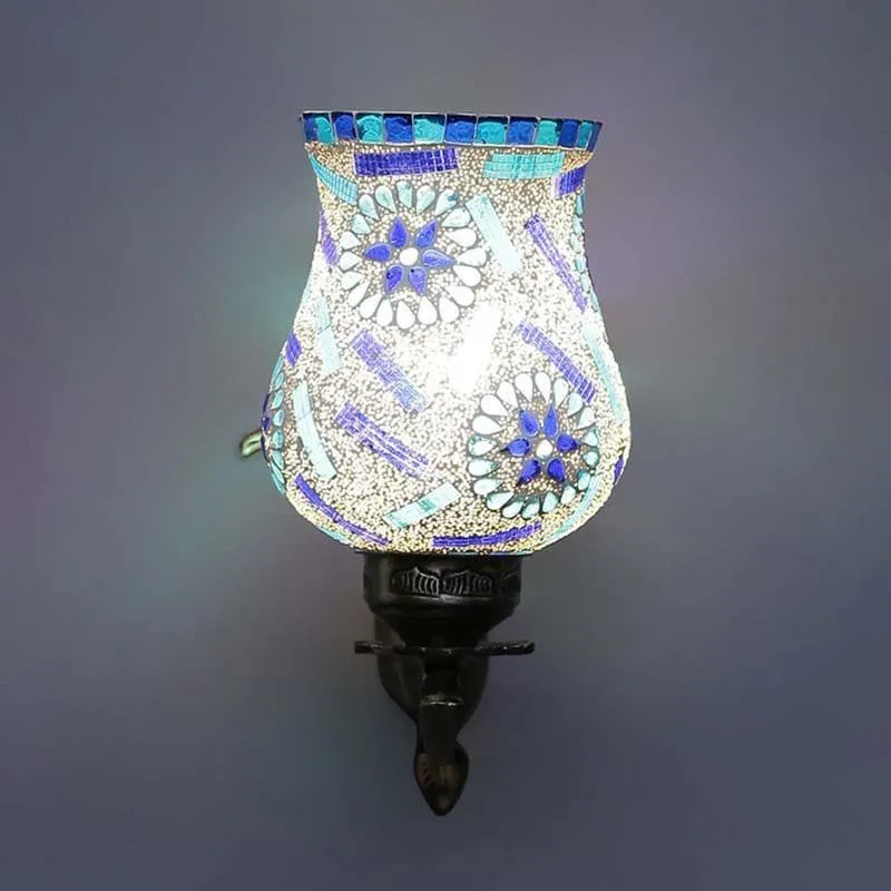 Sea Shore Mosaic Glass & Metal Wall Lamp media 7
