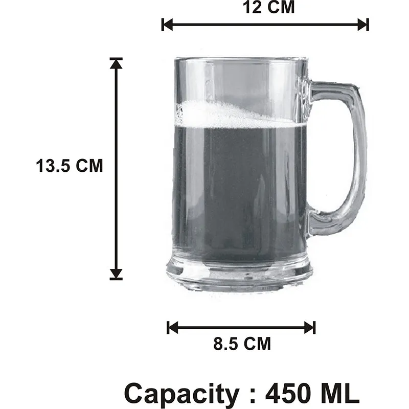 Willoughby Beer Mug (450 ML) - Set Of Two media 4