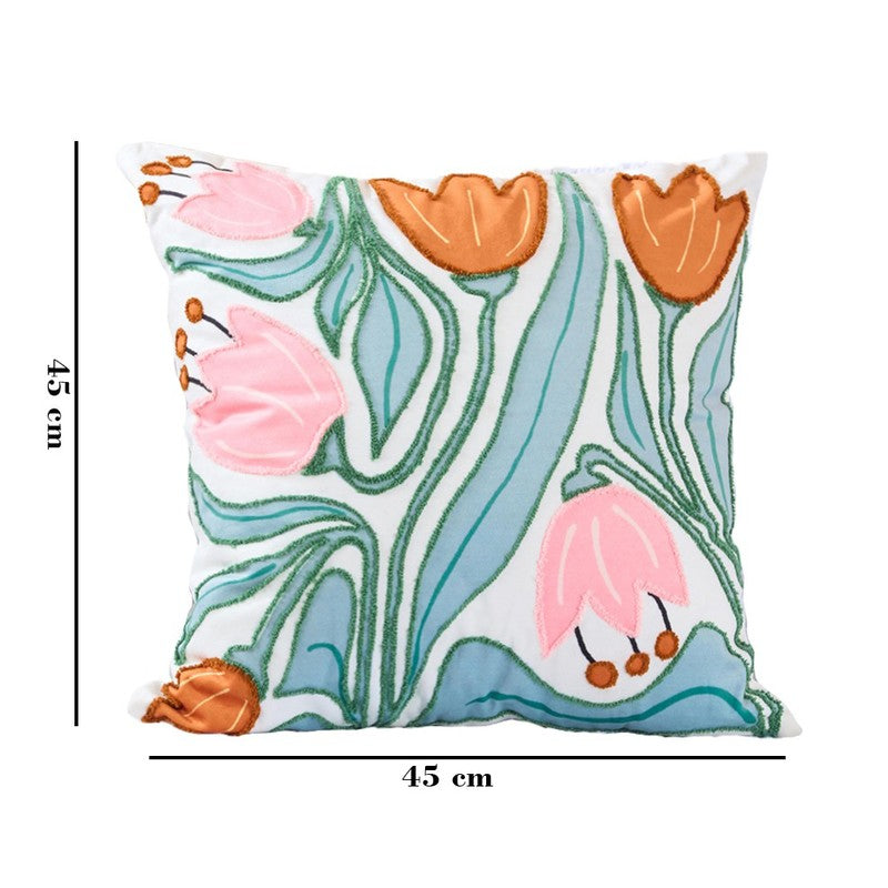 Tulip Elegance Cotton Velvet Cushion media 5